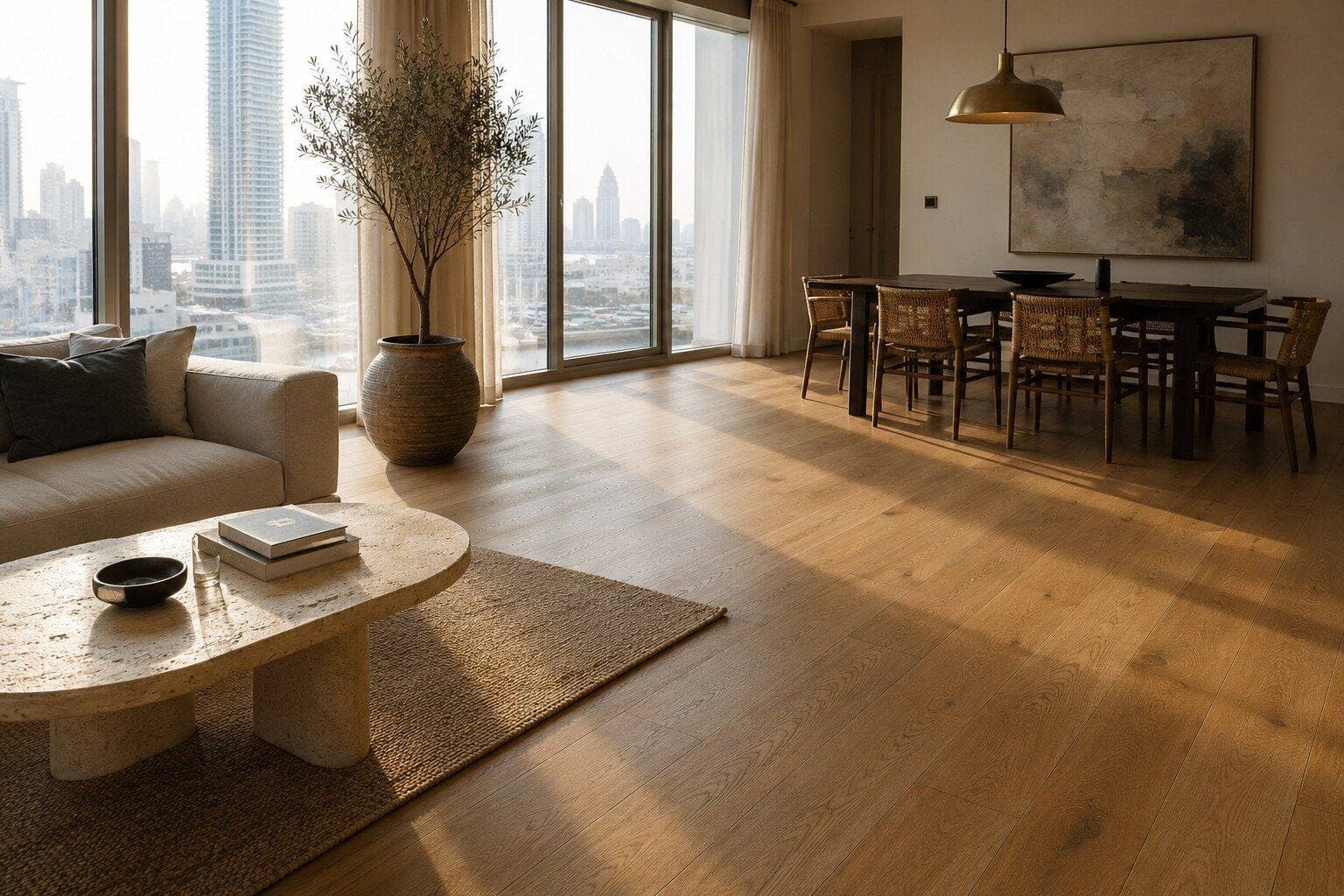The FloorHaus — engineered oak flooring in a Dubai apartment