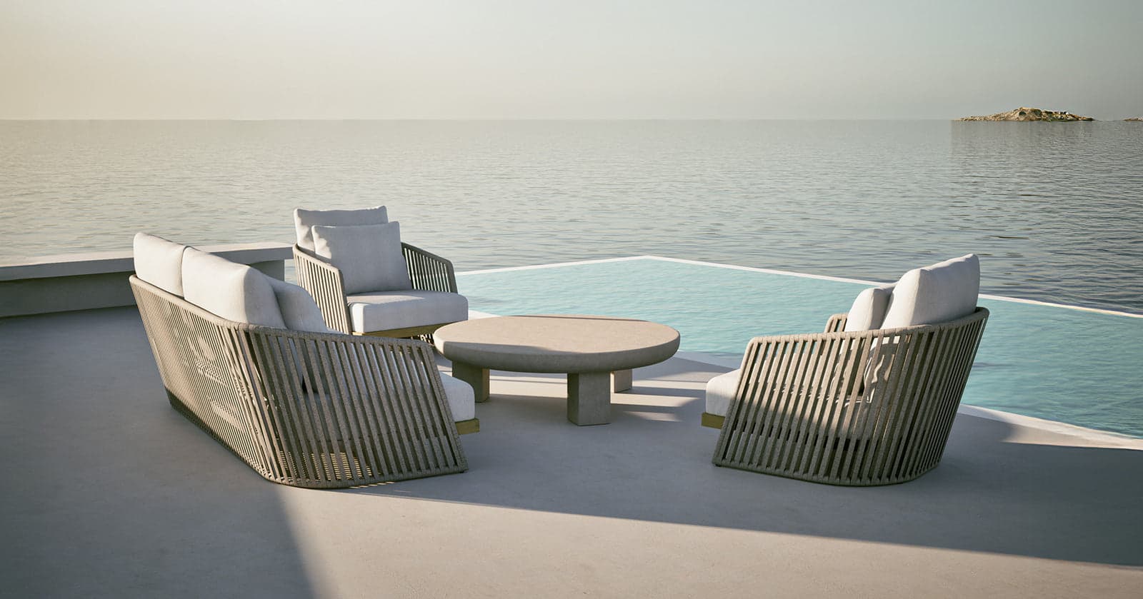 Maze Outdoor Sicily collection — modular lounge set on a terrace
