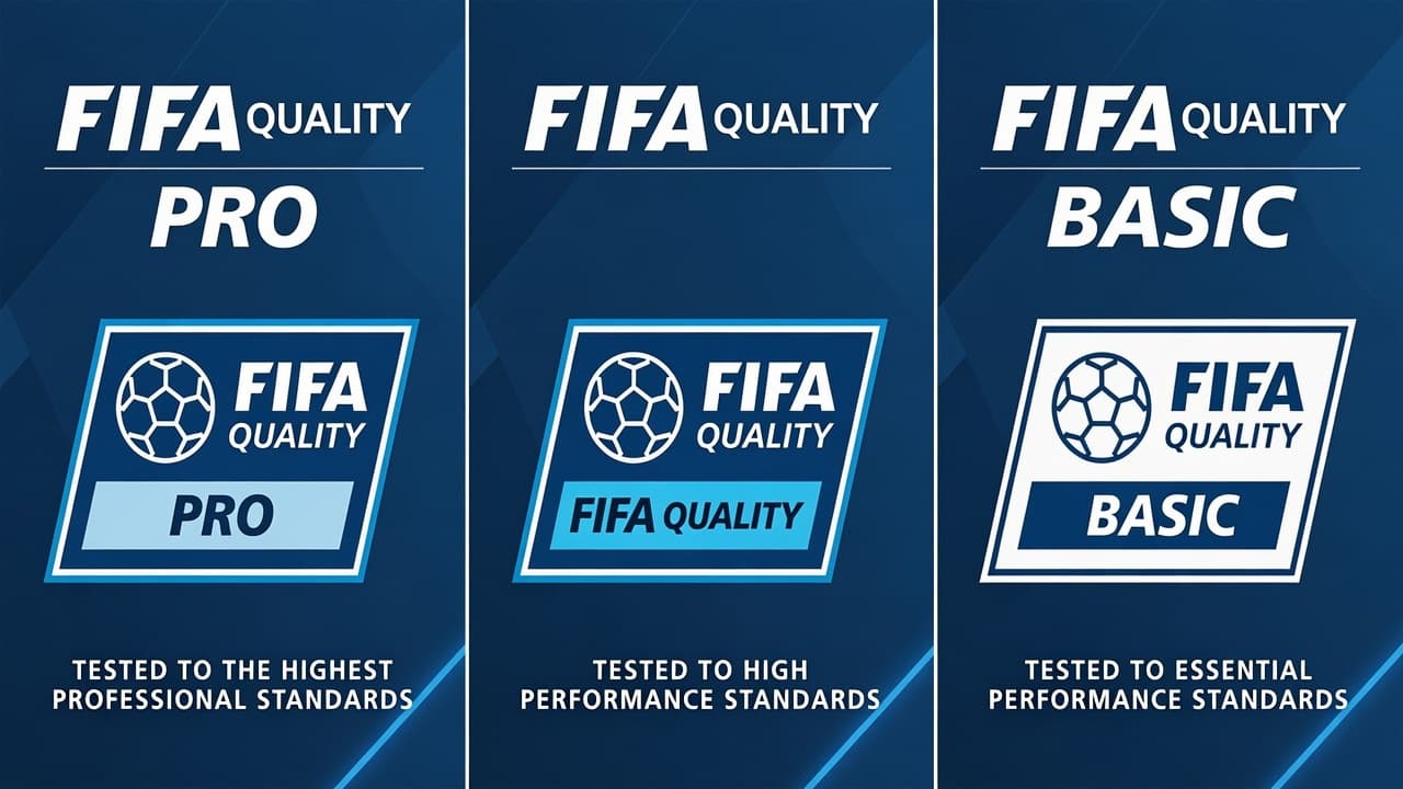FIFA Quality PRO, FIFA Quality and FIFA Quality Basic certification tiers, tested to professional, high and essential performance standards