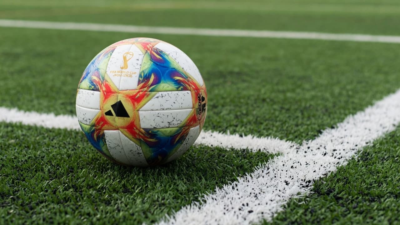 Match ball resting on a Maze artificial football surface