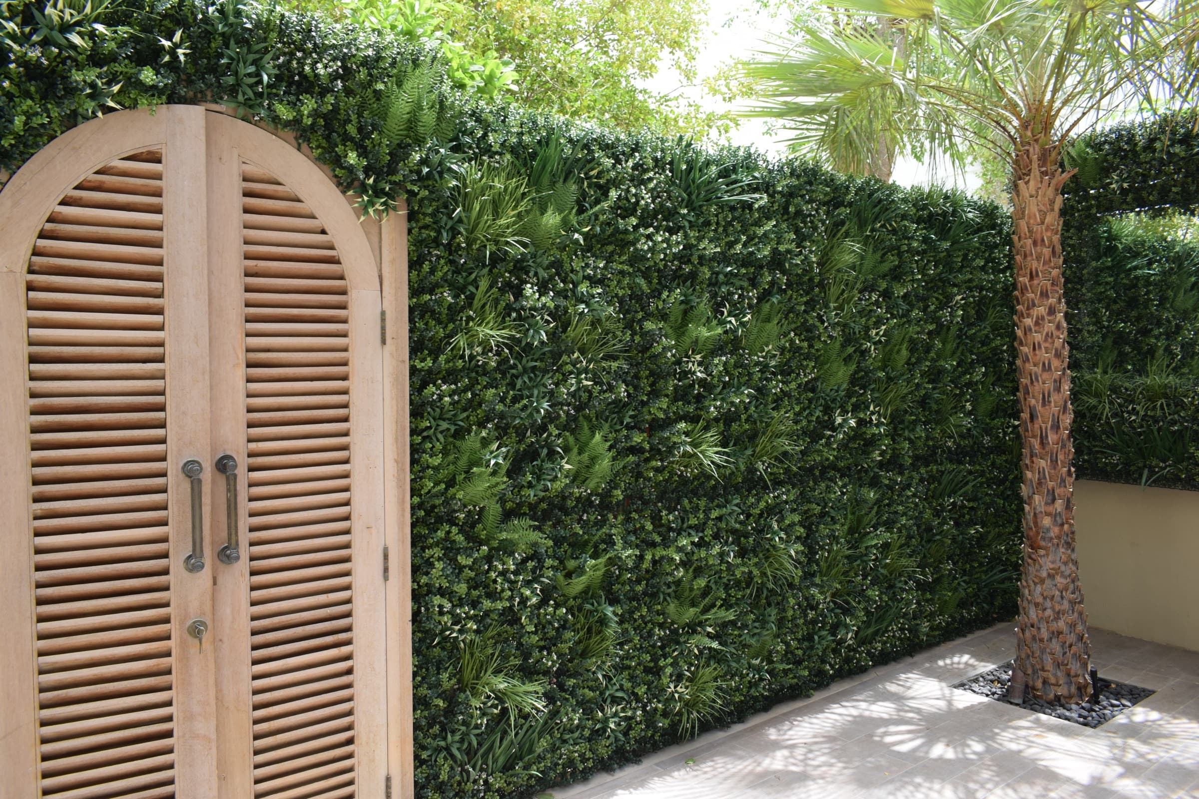 Wall after Mazewall artificial green wall installation